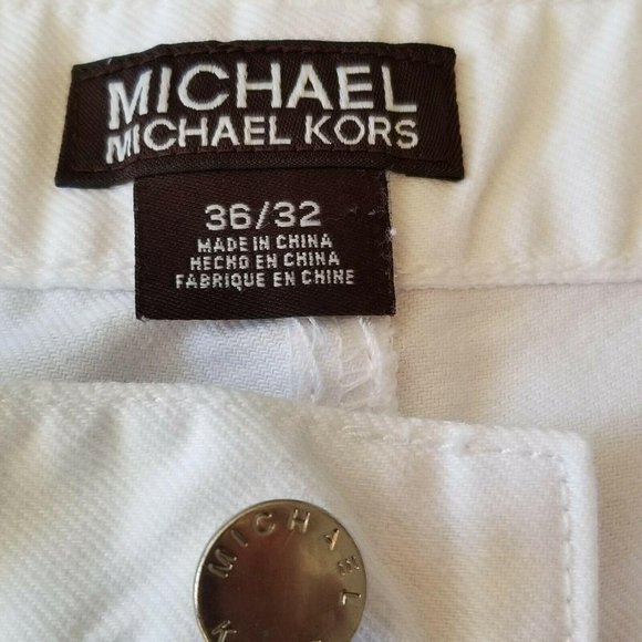 Michael Kors White Jean 36x32 Classic Straight Leg - Picture 10 of 10